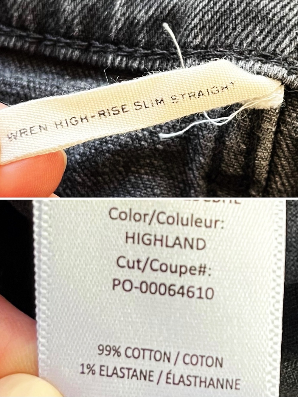 Rag & Bone Womens Wren High Rise Slim Straight Jean Highland Black Size 29 - Picture 10 of 10